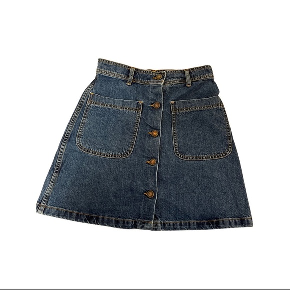 Zara Button Up Mini Denim Skirt - Picture 1 of 3
